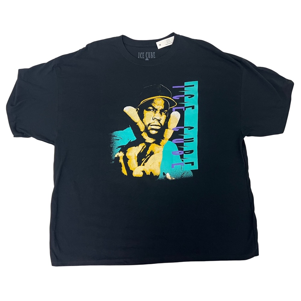 Ice Cube Graphic T-Shirt Mens 3XL Black Hip Hop‎ Rap Tee Short Sleeve New